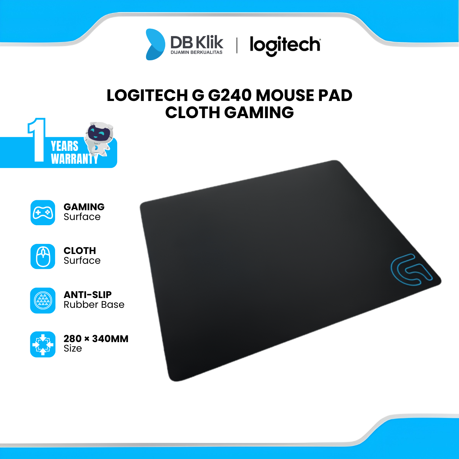 Logitech G240 Cloth Gaming Mouse Pad
