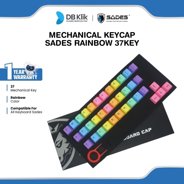 KeyCap SADES Mechanical Rainbow 37Key for Keyboard Mechanical SADES