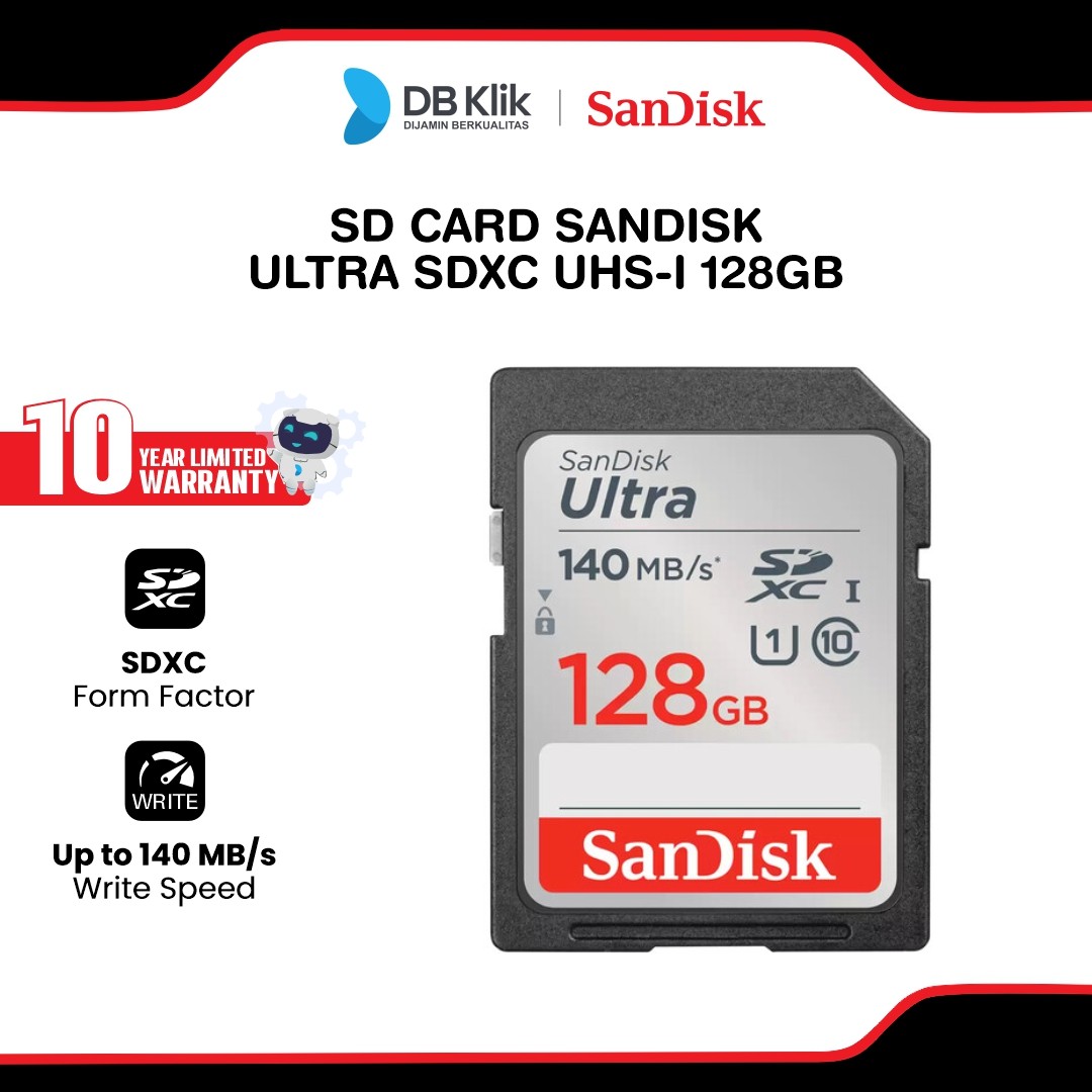 SD Card SanDisk Ultra SDXC UHS-I 128GB