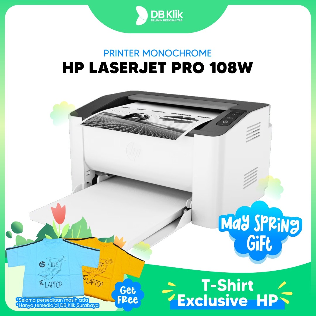 Printer HP Laserjet Pro 108W Wireless Wifi Monochrome - Printer HP Laser M108W