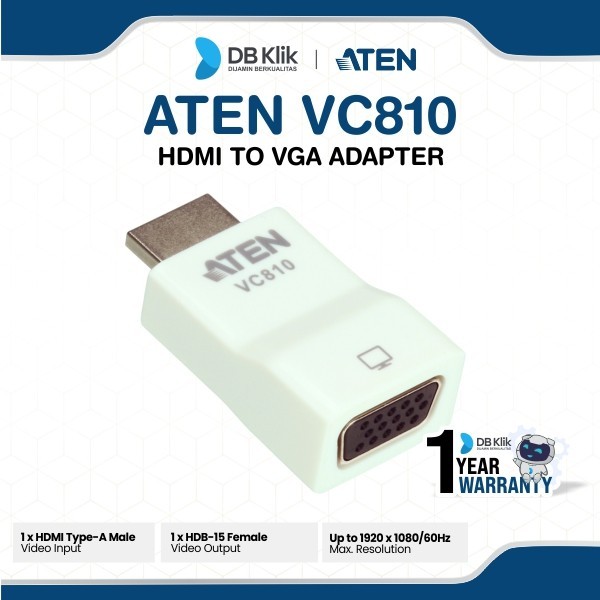 Aten VC810 Hdmi Male to Vga Female Adapter Fhd 60Hz