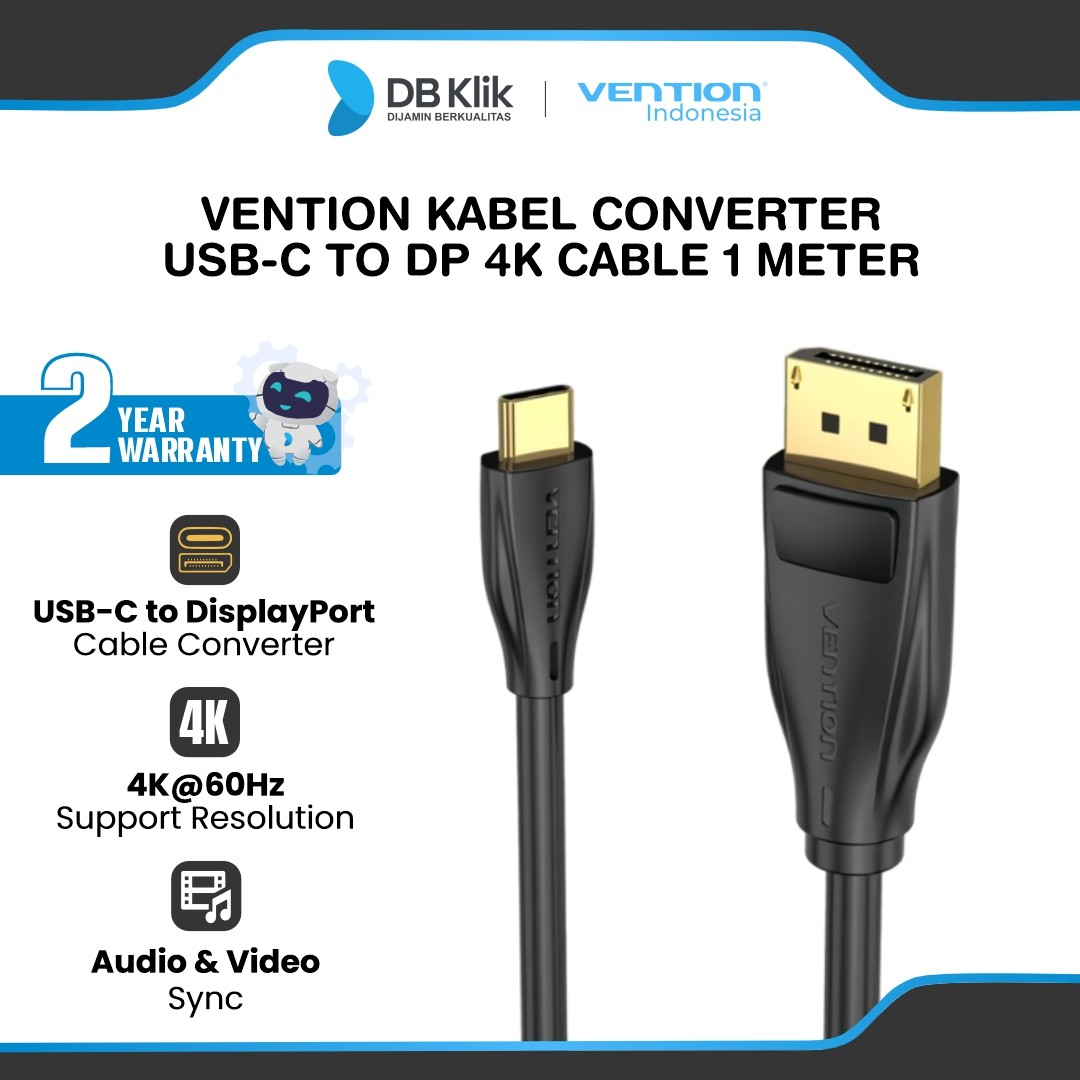 Vention Kabel Converter USB-C to DP 4K Cable 1M (CGYBF)