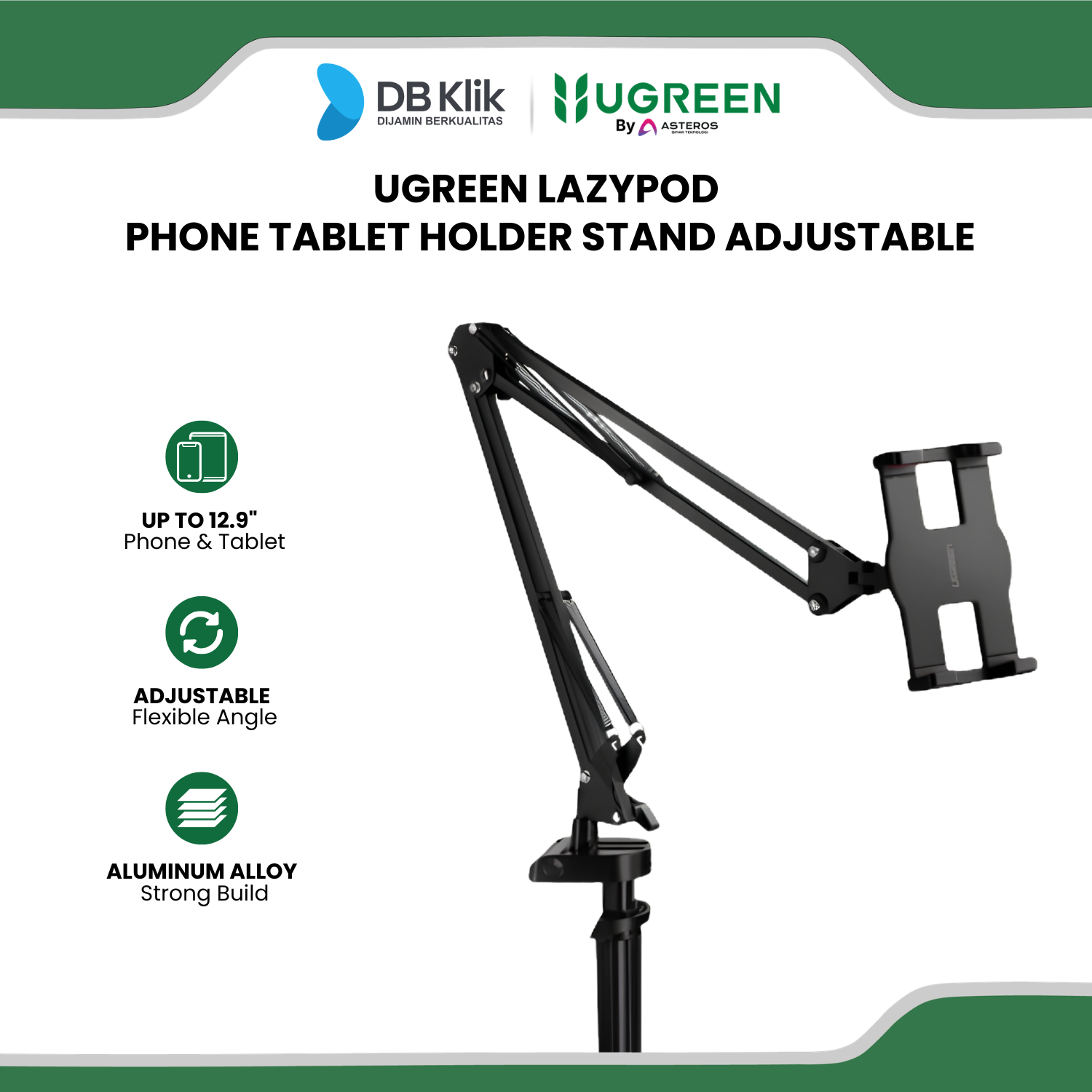 Lazypod UGreen 50394 Phone Tablet Holder Stand Adjustable - 50394