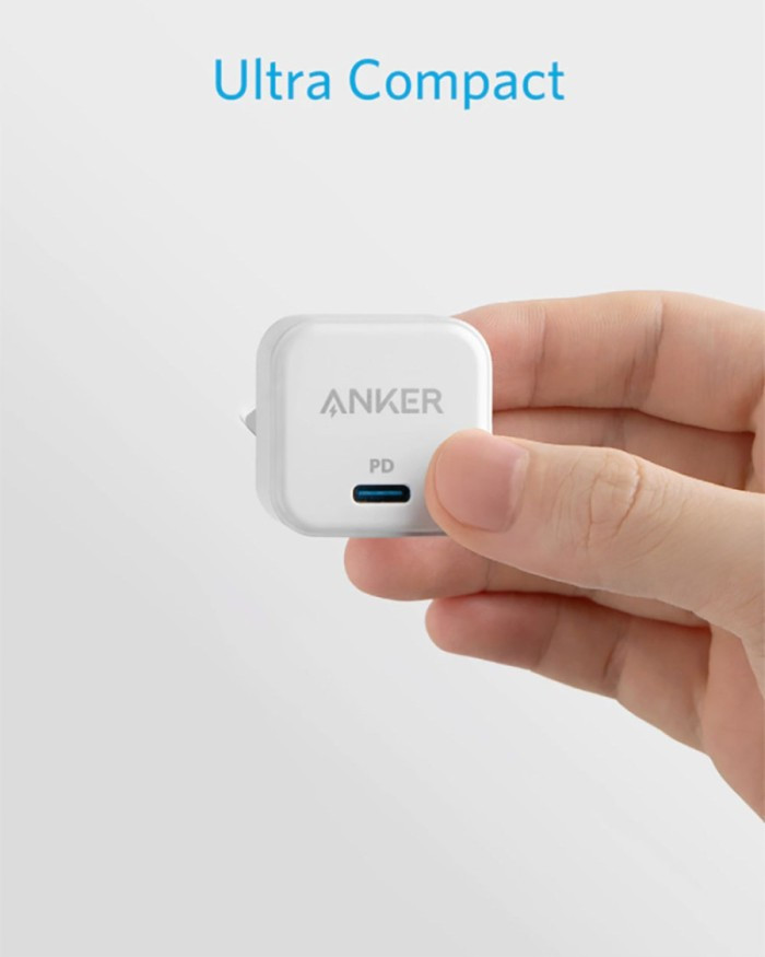 Charger Anker PowerPort III 20W Cube USB-C A2149 - Anker A2149 - WHITE A2149L21