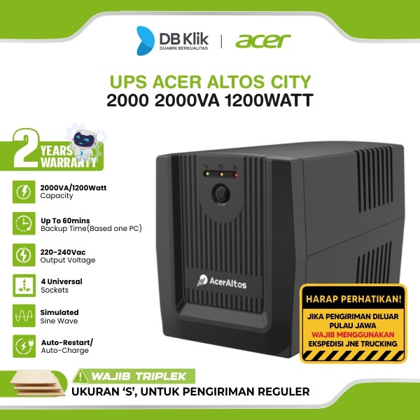 UPS ACER Altos City 2000 2000VA 1200Watt - Acer Altos City 2000 UPS