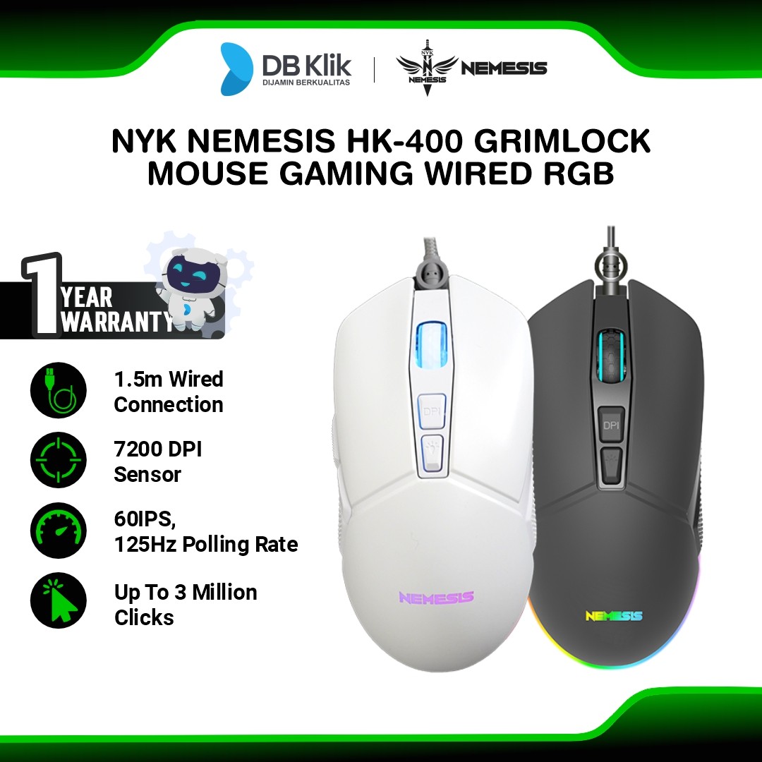 NYK Nemesis HK-400 Grimlock Mouse Gaming Wired RGB