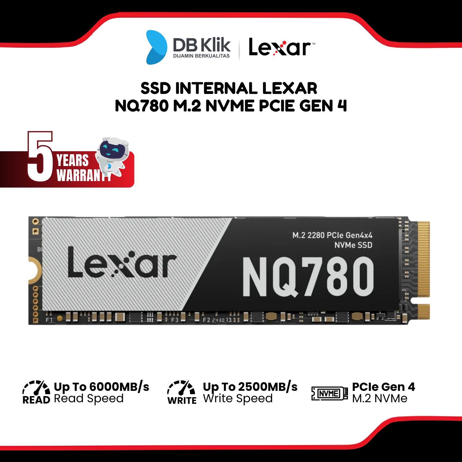 SSD Internal LEXAR NQ780 M.2 NVMe PCIe Gen 4