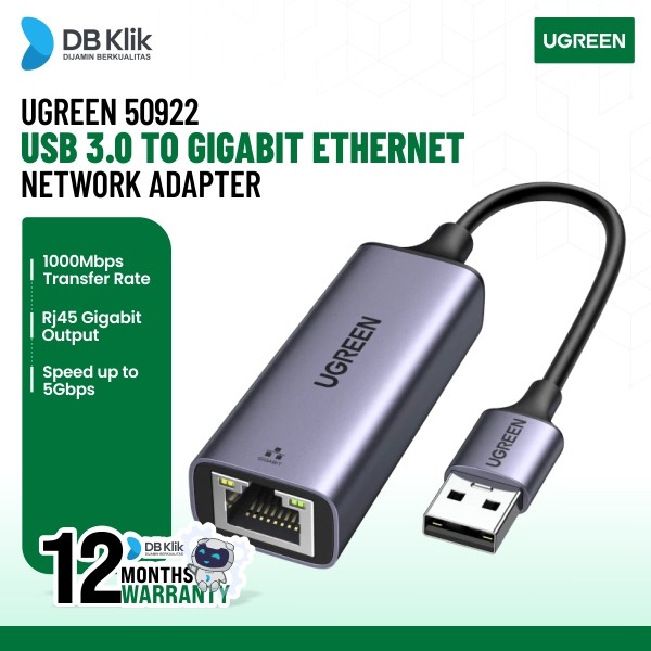 Adapter UGreen USB-A 3.0 to RJ45 Gigabit- Converter USB A to LAN 50922