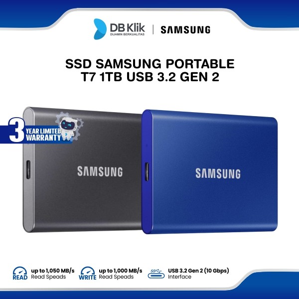 SSD Samsung Portable T7 1TB USB 3.2 Gen 2