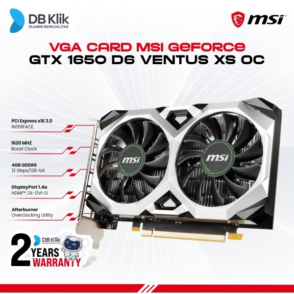 VGA Card MSI GeForce GTX 1650 D6 VENTUS XS OCV3