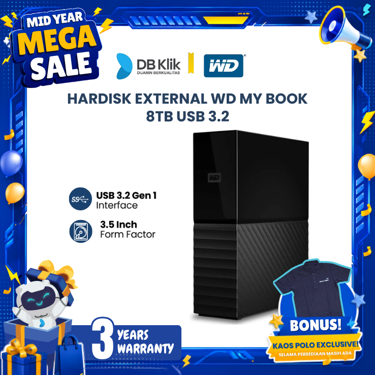 Hardisk External WD My Book 8TB USB 3.2