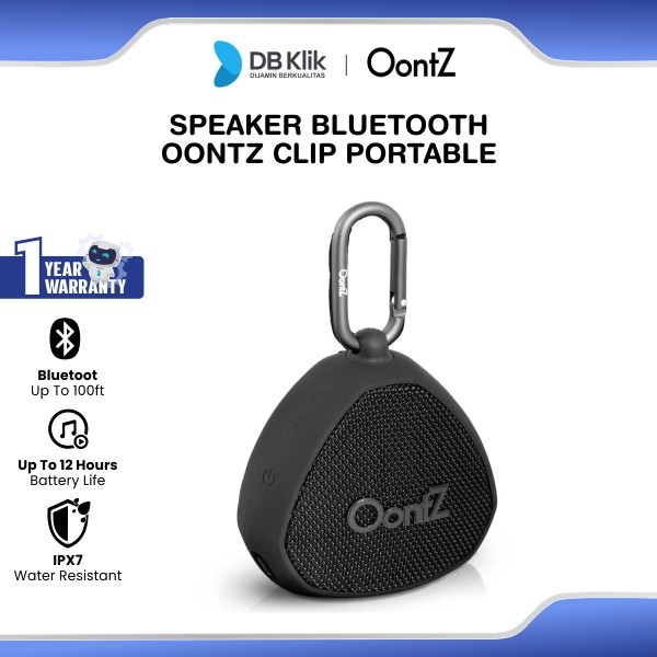 Speaker Bluetooth Oontz Clip Portable IPX7 Waterproof