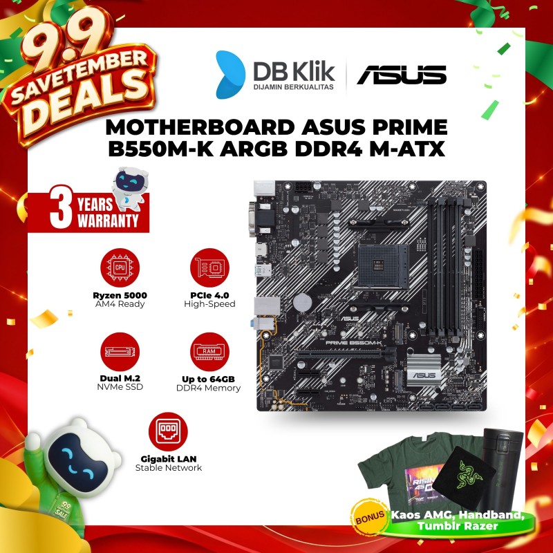 Motherboard ASUS PRIME B550M-K ARGB DDR4 M-ATX