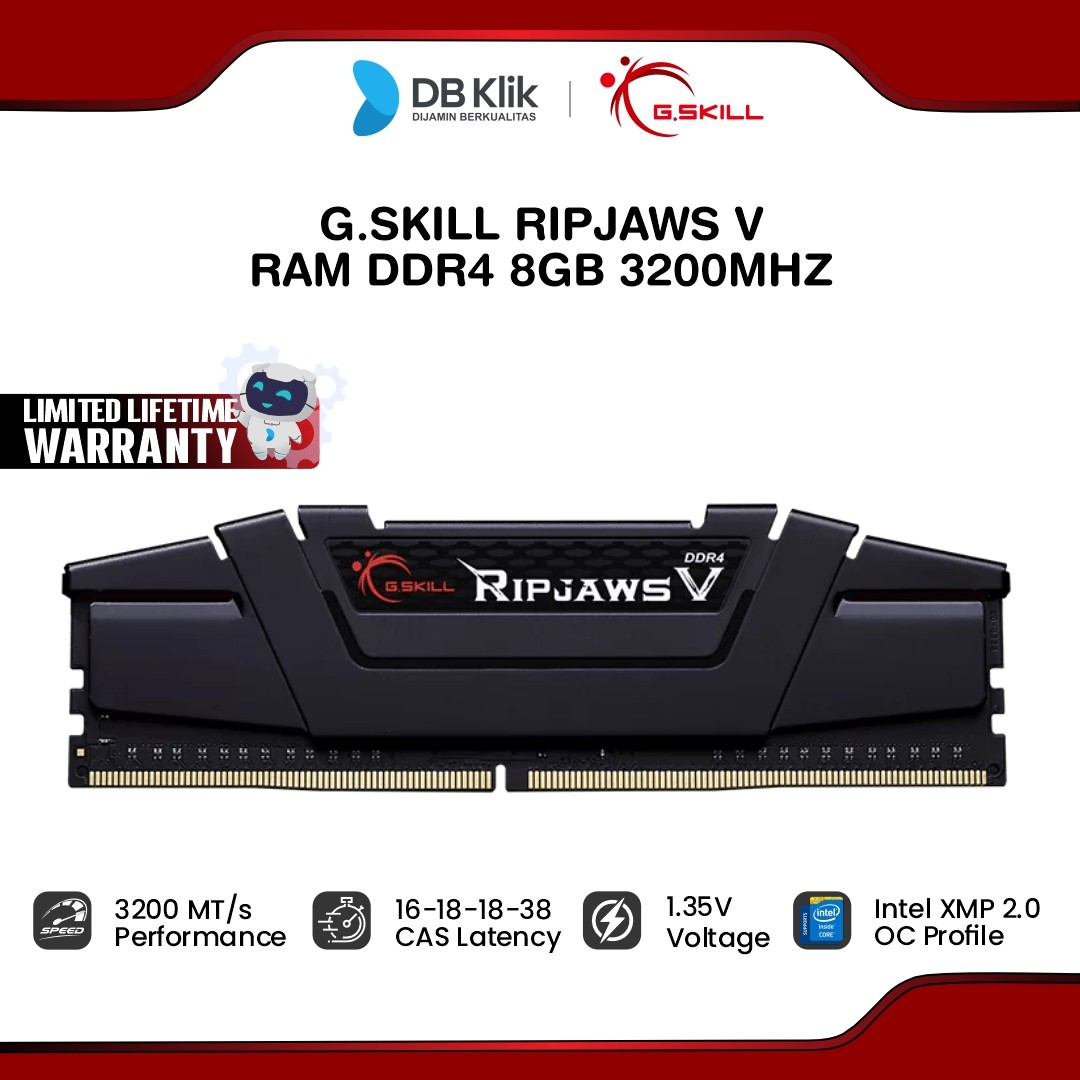 Memory RAM G.Skill Ripjaws V DDR4 8GB 3200MHz