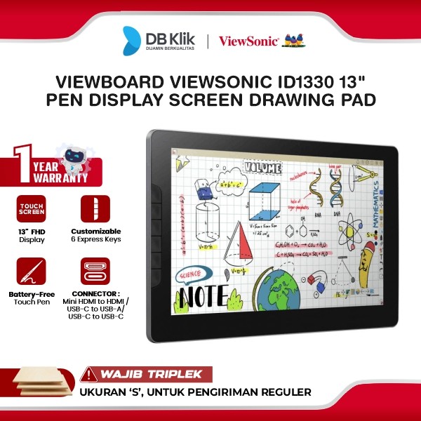 ViewBoard ViewSonic ID1330 13" Pen display Screen Drawing Pad
