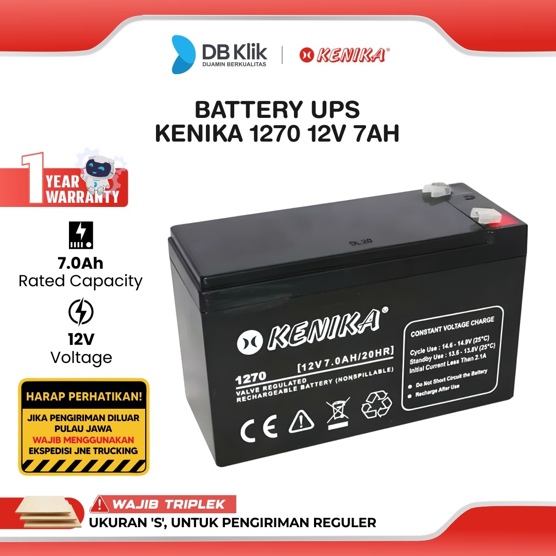 Battery UPS KENIKA 1270 12V 7ah - Baterai UPS Kenika 12V7.0AH/20HR