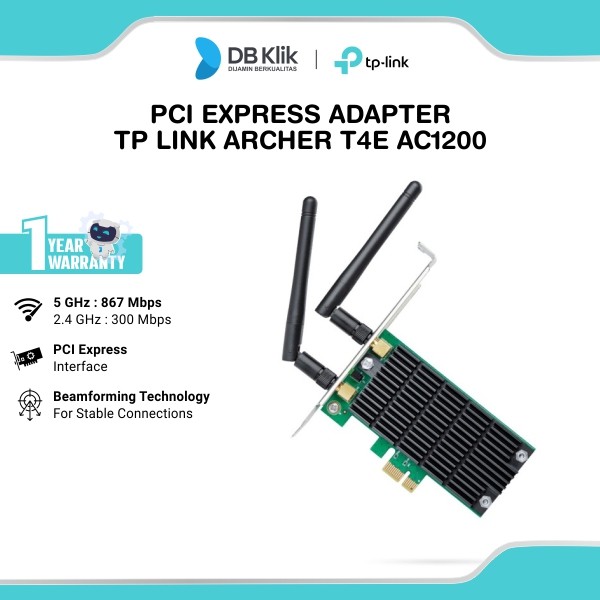 PCI Express Adapter TP Link ARCHER T4E AC1200 Dual Band - TPLink T4E
