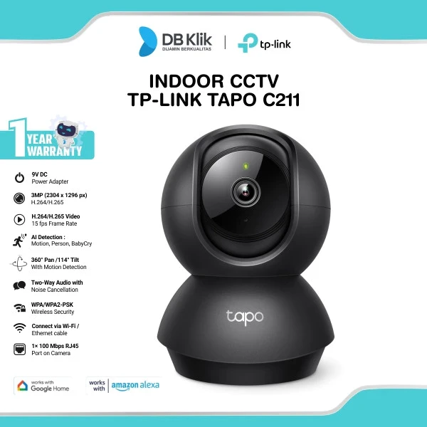 CCTV TP-Link TAPO C211 Wi-Fi 3MP 2K 360 Indoor