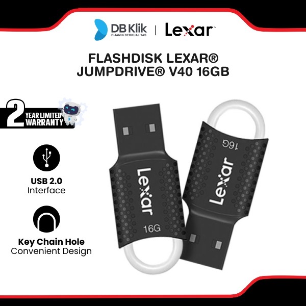 Flashdisk Lexar V40 16GB USB 2.0 - Lexar 16GB USB 2.0 JumpDrive V40
