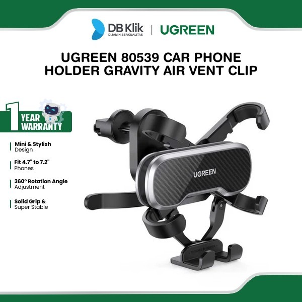 Car Phone Holder UGreen Gravity Air Vent Clip (80539)
