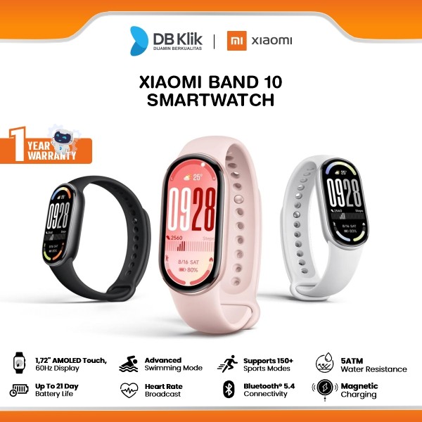 Xiaomi Band 10 Smartwatch Amoled display in a sleek design