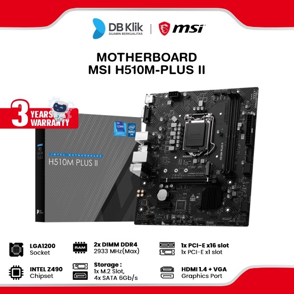 Motherboard MSI H510M-PLUS II DDR4 m-ATX LGA1200