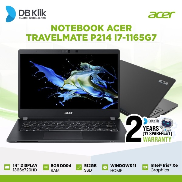 Notebook Acer Travelmate P214 (TMP214/0006) i7-1165G7 8/512GB 14" Win