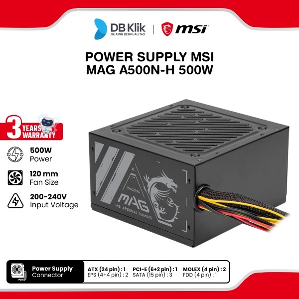 Power Supply MSI MAG A500N-H