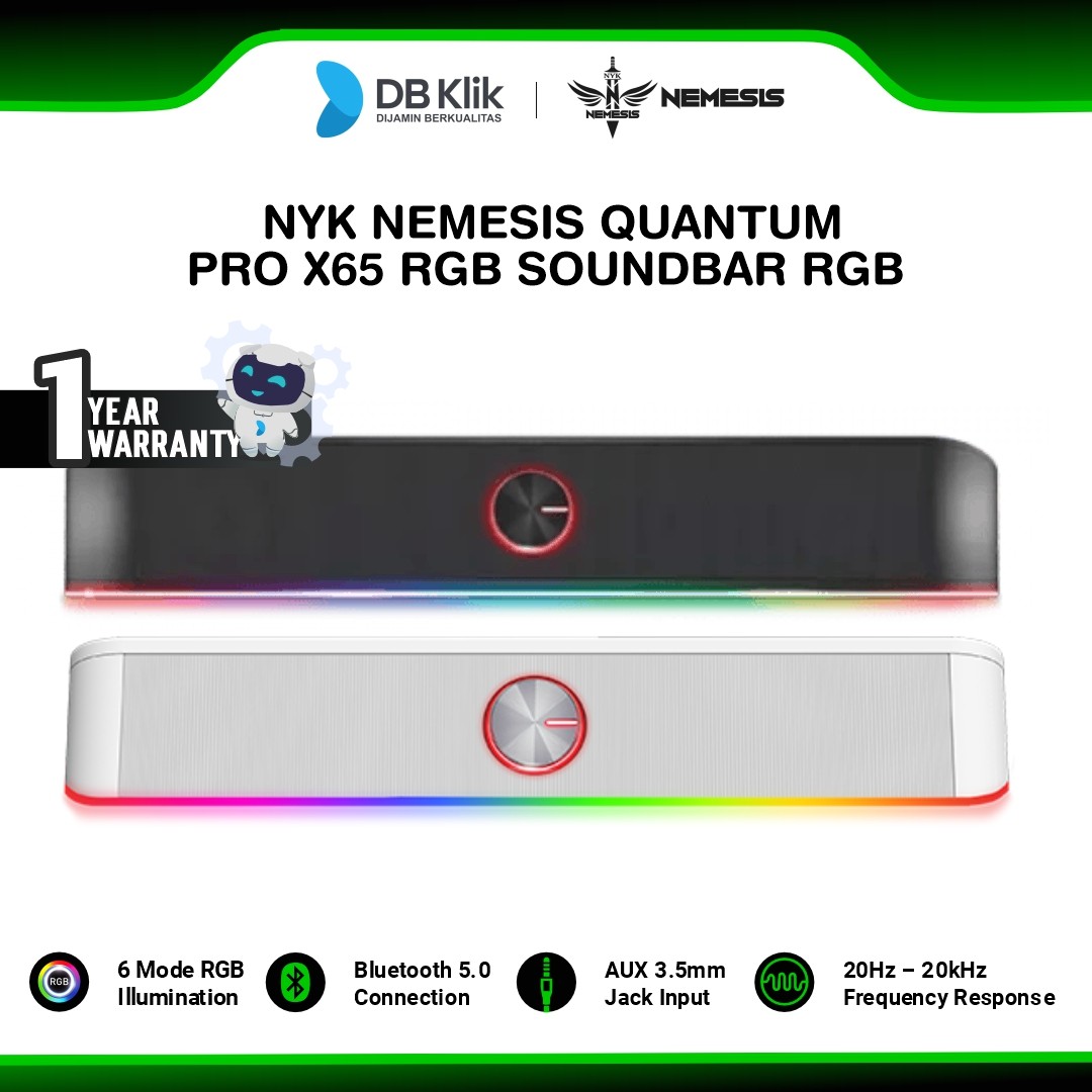 Speaker NYK Nemesis QUANTUM PRO X65 RGB Soundbar Wired Bluetooth RGB