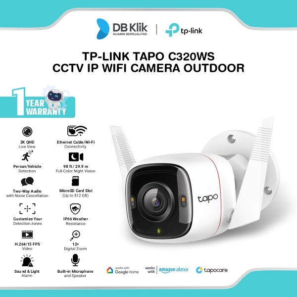 TP-Link Tapo C320WS CCTV IP WIFI Camera 2K QHD 4MP Outdoor