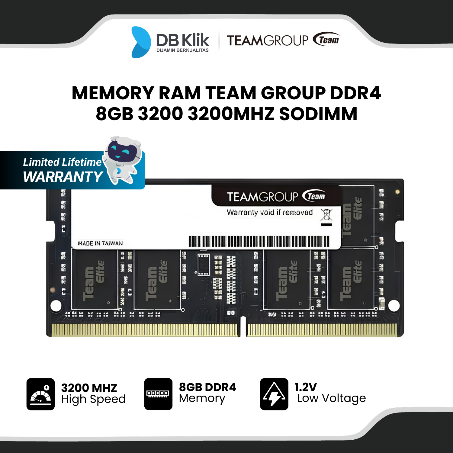 Memory RAM Team Group DDR4 8GB 3200 3200MHz SODIMM