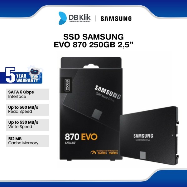 SSD Samsung EVO 870 250GB 2.5 Inch SATA