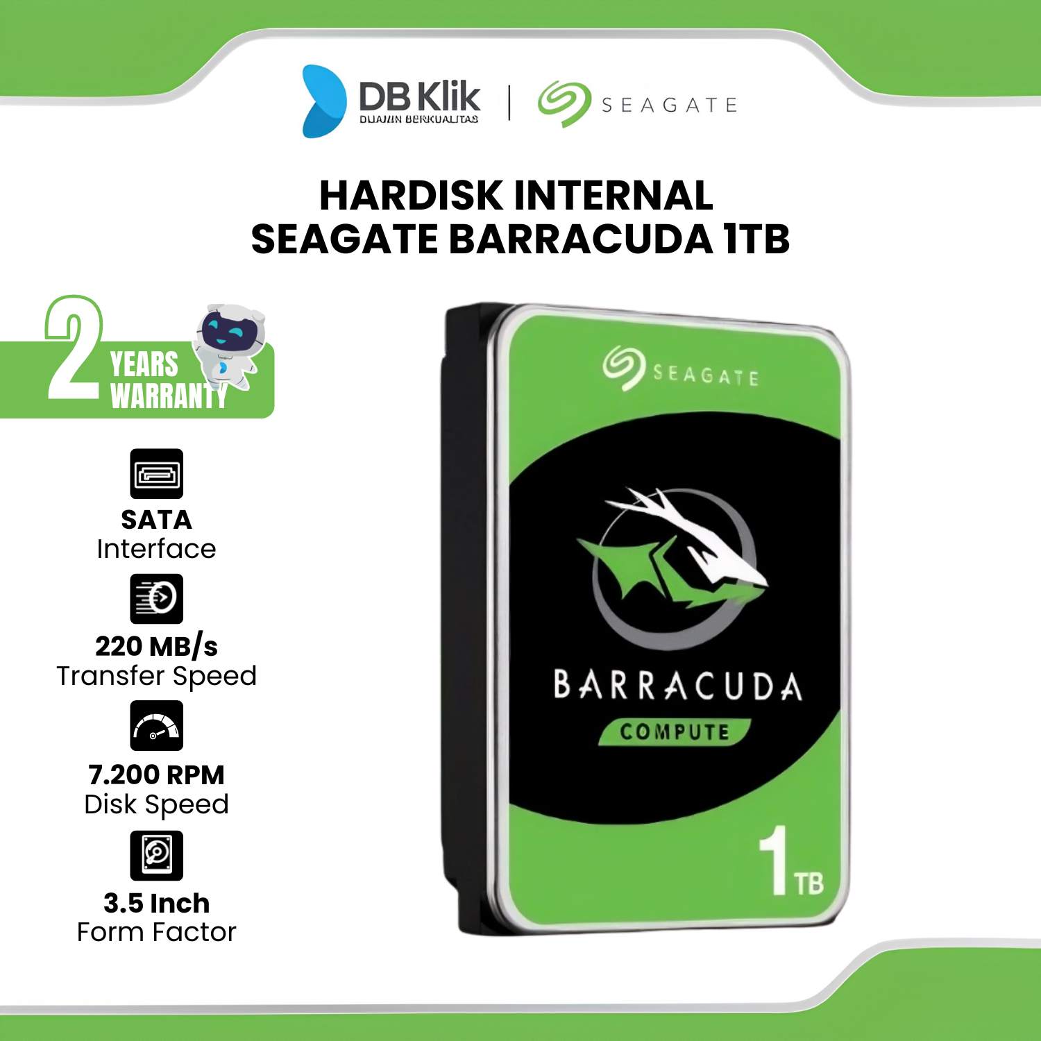 Hardisk Internal Seagate Barracuda 1TB SATA