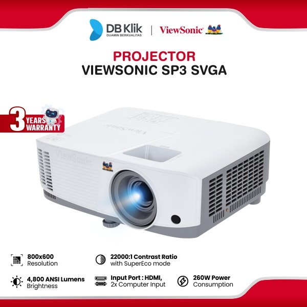 Projector Viewsonic SP3 SVGA 4800 ANSI Lumens