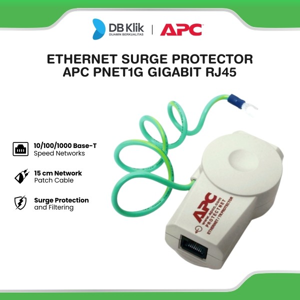 Ethernet Surge Protector APC PNET1G Gigabit RJ45 - Ethernet Anti Petir
