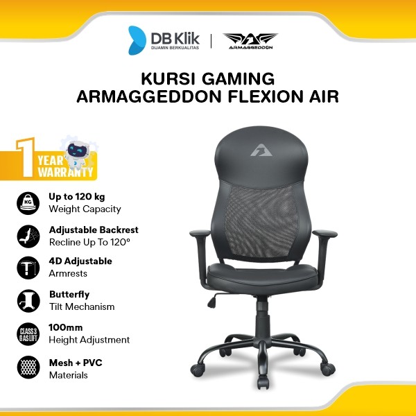 Kursi Gaming Armaggeddon Flexion Air Minimalist Ergonomic