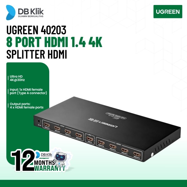 Splitter HDMI UGreen 8 Port HDMI 1.4 4K (40203)