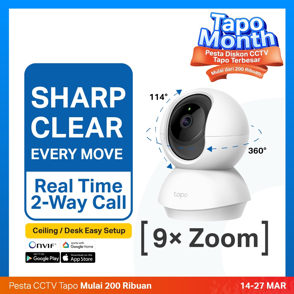 WiFi Camera TP-LINK TAPO C200 - Home Security Cam TPLINK TAPO C200 FHD