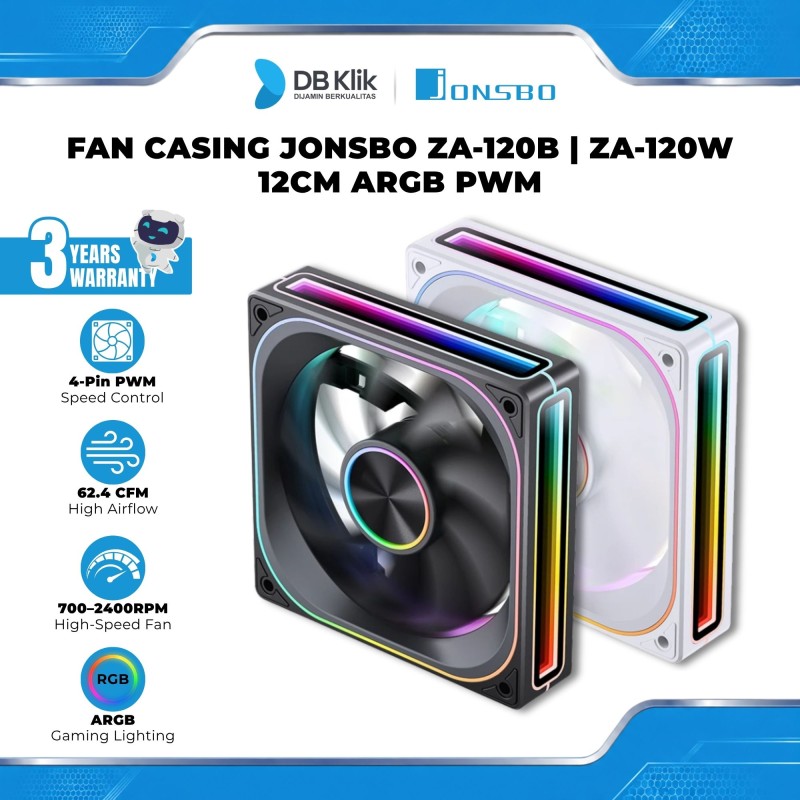 Fan Casing JONSBO ZA-120B | ZA-120W 12CM ARGB PWM