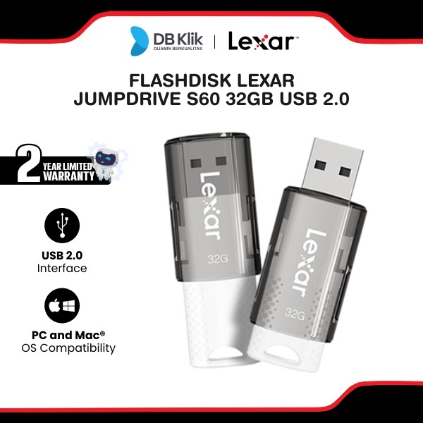 Flashdisk LEXAR JumpDrive S60 32GB USB 2.0 - Flash Drive S60