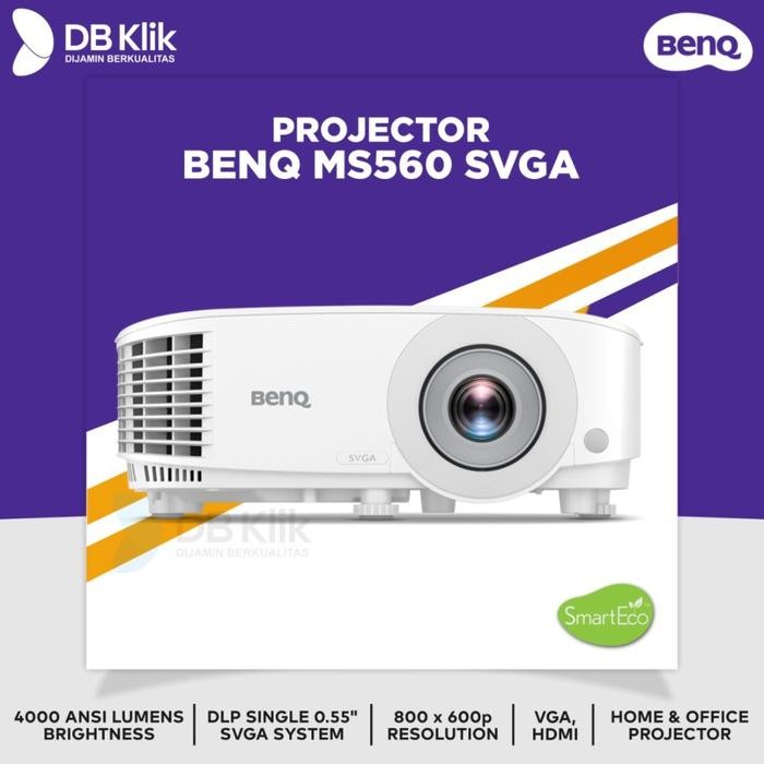 Projector BENQ MS560 SVGA 4000 Lumens HDMI VGA - Proyektor BENQ MS 560