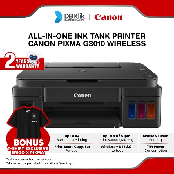 Printer Canon PIXMA G3010 Ink Tank All In One