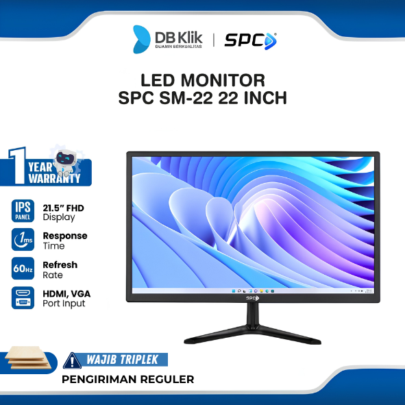 LED Monitor SPC SM-22 22" IPS FHD 60Hz HDMI