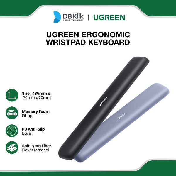 Ergonomic Wristpad Keyboard UGreen Memory Foam Anti Slip ( Black 25248, Grey 25247)