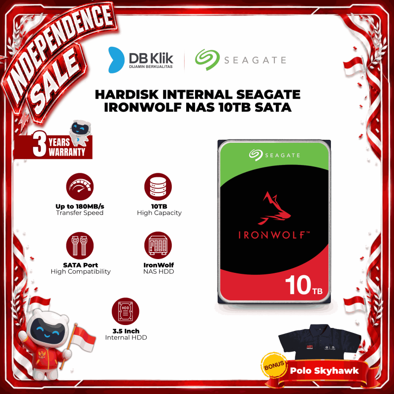 Hardisk Internal Seagate IronWolf NAS 10TB SATA