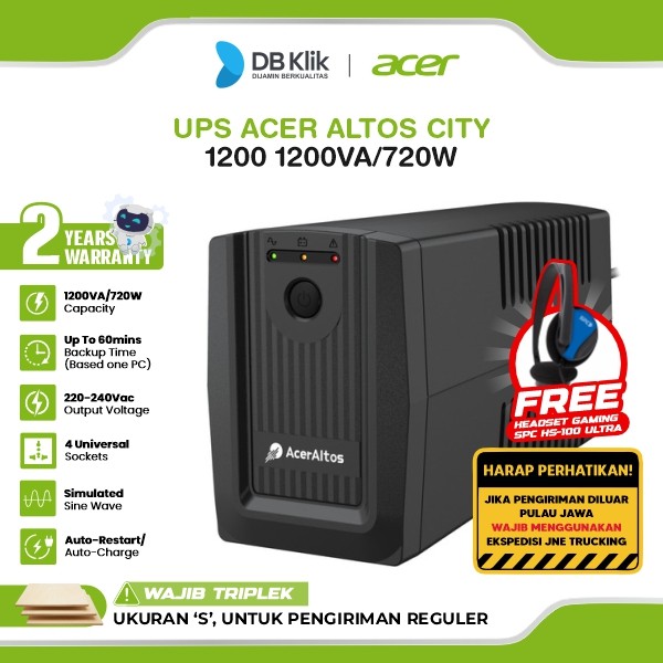 UPS ACER Altos City 1200 720Watt - Altos City 1200VA 720W