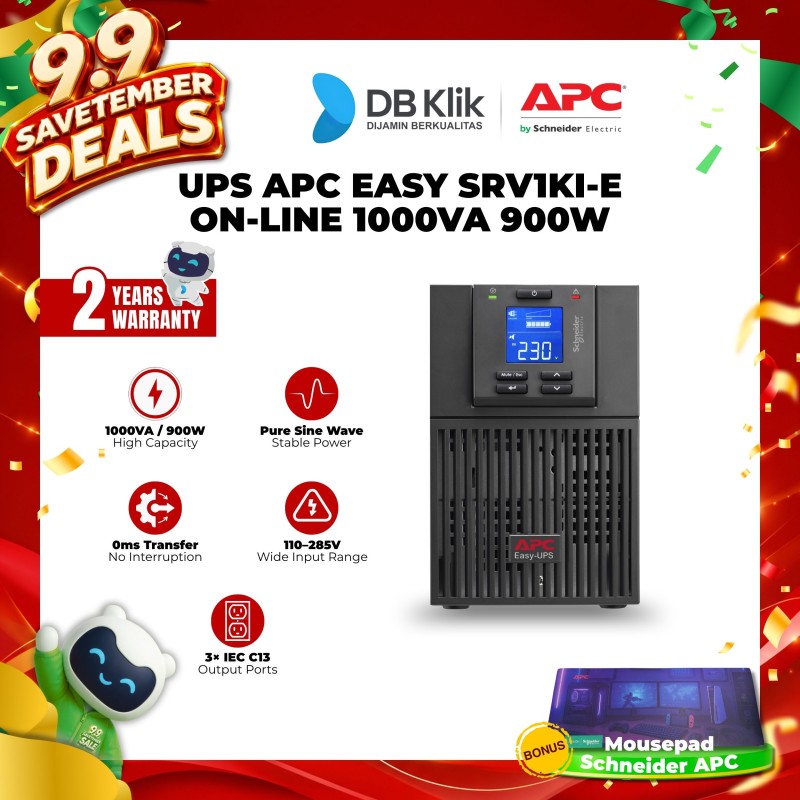 UPS APC Easy SRV1KI-E On-Line 1000VA 900W - SRV1KIE Online