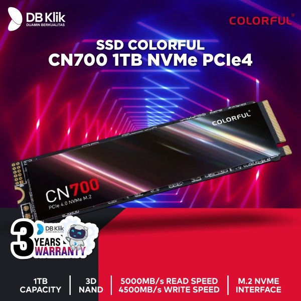 SSD Colorful CN700 1TB NVMe PCIe4 - SSD Colorful 1TB NVMe CN700