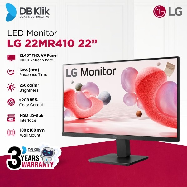 LED Monitor LG 22MR410 22" FHD VA 5ms 100Hz Hdmi VGA