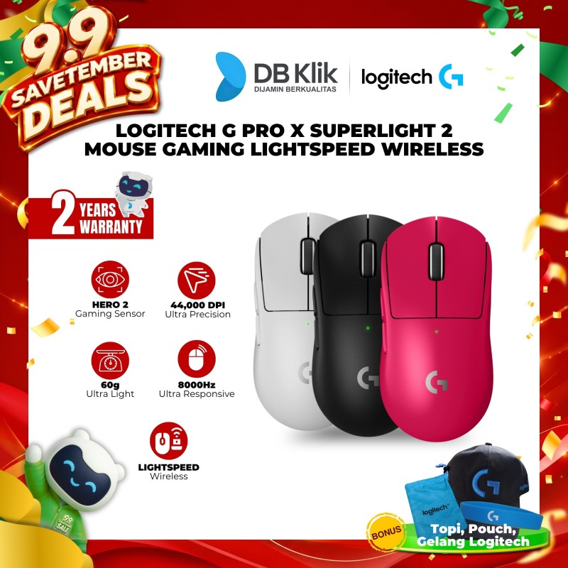 Mouse Gaming LOGITECH PRO X Superlight 2 Wireless Lightspeed 32000 DPI